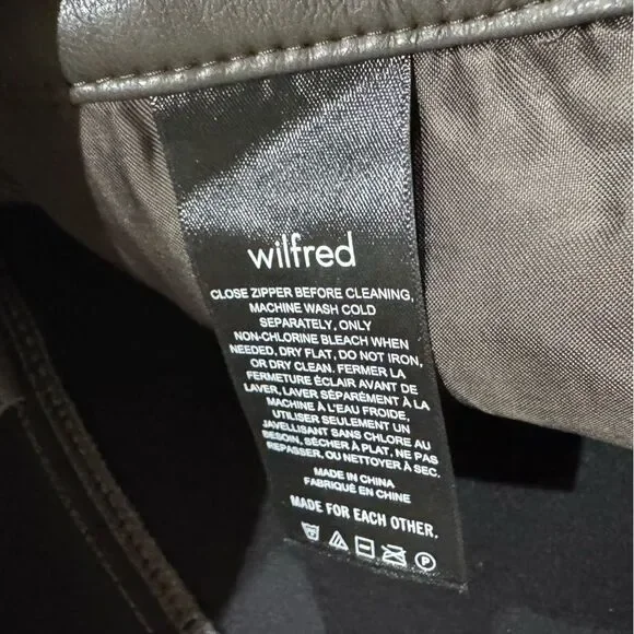 Aritzia Wilfred The Melina Wilfred Gray Vegan Leather Pants Women’s 2 - Picture 3 of 6